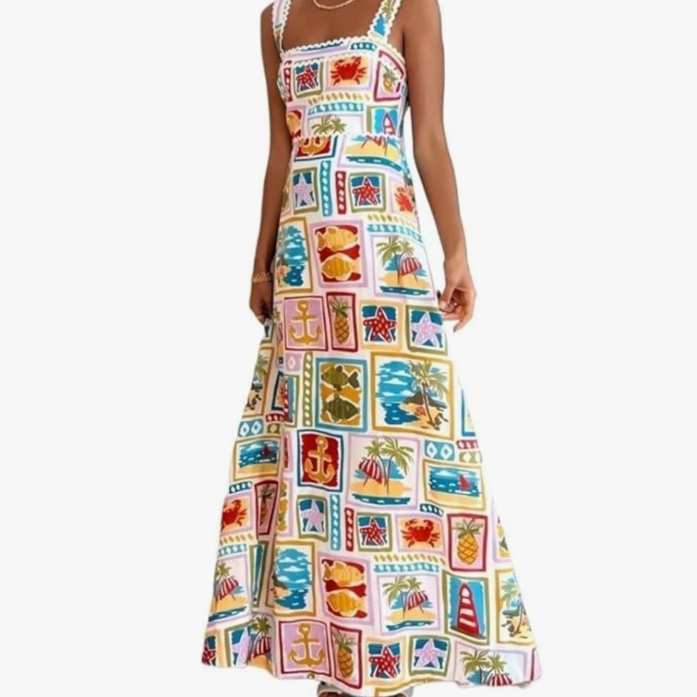 Goldie Maxi Long Summer Dress (unbranded) - Sz Small (NWOT)